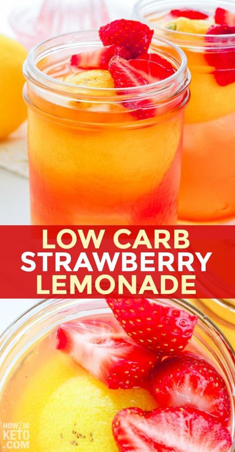 Strawberry Lemonade Recipe, Healthy Beverages, Keto Fruit, Keto Drinks, Low Carb Drinks, Sugar Free Maple Syrup, Keto Dinner Recipes, Keto Menu, Low Carb Low Fat Recipes