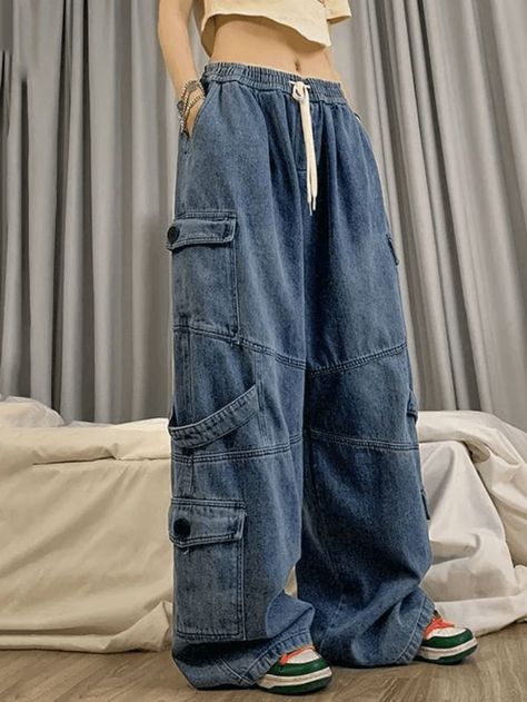 2023 Buy Punk Blue Wash Baggy Cargo Jeans under US$53 in Jeans Online Store. Free Shipping with US$69+. Check reviews and buy it today. Style: Casual/Street/Hip Pop/Vintage/Y2K/Punk Fabric: Cotton Blend Fit: Loose #y2k #retro #aesthetic #cargo #vintage #vintagestyle #baggy #backtoschool #backtoschooloutfits #firstdayofschooloutfit #spring #summer #summerstyle #streetstyle #outfits #ootd #trendyoutfits #fashionista #casualoutfits Baggy Cargo Jeans, Jeans Online Store, Hip Hop Jeans, Cool Girl Outfits, Y2k Punk, Outfit Chic, Jeans Cargo, Women Street, Cargo Jeans