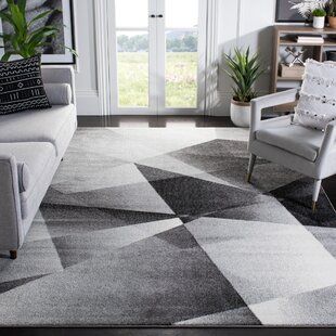 Casual Bedroom, Art Deco Graphics, Gray Living Room, Office Area Rugs, Charcoal Rug, Light Grey Rug, Abstract Geometric Art, Bedroom Area Rug, Black Rectangle