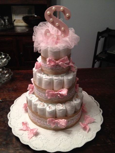 Baby Shower Ideas Decoracion, Tiffany Baby Shower Theme, Diaper Cake Ideas, Diy Diaper Cake, Girl Diaper Cake, Nappy Cake, Ideas Decoracion, Nappy Cakes