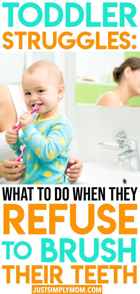 How to Get Your Toddler to Brush Their Teeth - Just Simply Mom Toddler Teeth Brushing, Brush Teeth, Raising Teenagers, Toddler Behavior, Tantrums Toddler, Toddler Discipline, Terrible Twos, Parenting Toddlers, Toddler Mom