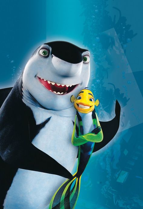 Pin for Later: Halloween: Over 100 Disney Costumes That Will Win Every Contest Shark Tale Options: Frankie and Lenny the sharks, Oscar the fish, Lola the fish, Angie the fish Lenny Shark Tale, Animated Movie Posters, Good Animated Movies, Shark Tale, Shark Pictures, Movie Halloween Costumes, Background 4k, Fish Tales, Dreamworks Movies