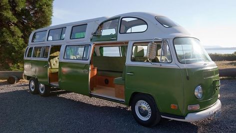 12 of the Coolest Custom VW Campervans Ever Built - ... Vw Kampeerwagens, Vw Bus Interior, Jaguar Type E, Tiny Mobile House, Kombi Motorhome, Van Vw, Bus Interior, Kombi Home, Combi Volkswagen