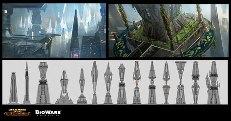 Star Wars: The Old Republic – Knights of the Fallen Empire – — Art of Bill Yi Fallen Empire, Star Wars The Old Republic, Star Wars The Old, City Sketch, Old Republic, Work Images, The Old Republic, Game Concept, Prop Design