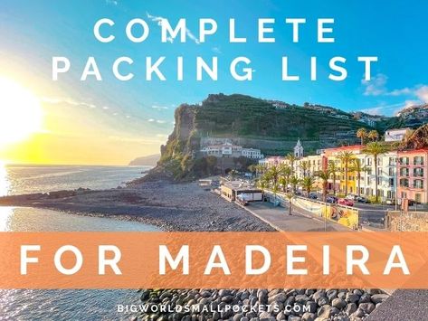 Complete Packing List for Madeira - Big World Small Pockets Madeira Packing List, Madeira Outfit, Wander Outfit, Transatlantic Cruise, Winter Packing List, Evening Trousers, Portugal Vacation, Conditioner Bars, Footwear Sandals