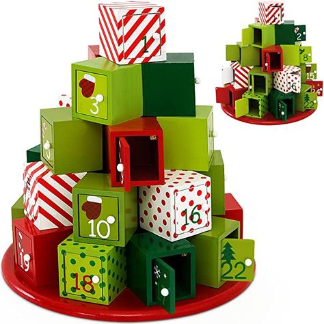 Traditional Wooden Christmas Advent Calendar Model Choice New Home Decoration Reusable DIY Gift Drawers Refillable Decor: Amazon.co.uk: Kitchen & Home Countdown For Kids, Xmas Countdown, Diy Kalender, Christmas Countdown Diy, Countdown Gifts, Advent Calendar Boxes, Christmas Advent Calendar Diy, Wooden Advent Calendar, Sale Ideas