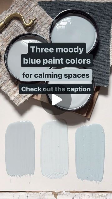 Karolina De Costa on Instagram Dusty Cornflower Benjamin Moore Bathroom, Benjamin Moore Blues For Bedroom, Misty Blue Benjamin Moore, Sheer Bliss Benjamin Moore, Santorini Blue Benjamin Moore, Blue Heather Benjamin Moore, Benjamin Moore Santorini Blue, Dusty Blue Bedroom, Pale Blue Bedrooms