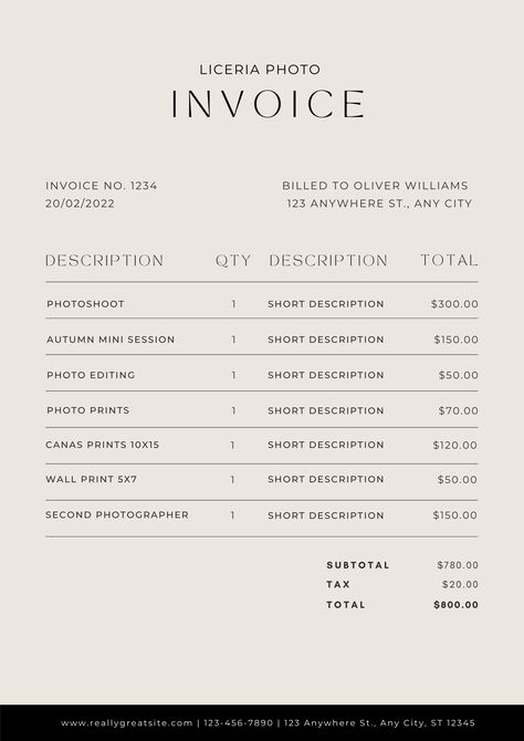 Feeling unprofessional when you send your clients invoices? Not anymore! This simple and professional invoice is easy to edit on Canva, so you can put your best foot forward. With this template, you'll be able to take your business to the next level! #invoice #template #business #proffeshional Invoice Aesthetic, Photography Invoice, Invoice Design Template, Website Design Inspiration Layout, Business Invoice, Simple Photography, Hall Ideas, Social Branding, Invoice Design