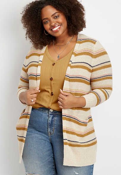 Plus Size Sweaters, Cardigans & Pullovers For Women | maurices Maurices Plus Size, Clothes Plus Size, Plus Size Fashion Tips, Fall Fashion Trends Women, Fashionably Late, Fashion Queen, Comfortable Bras, Duster Cardigan, Over 50 Womens Fashion