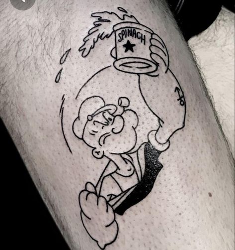 Dory Tattoo, Popeye Tattoo, Minion Tattoo, Pop Culture Tattoos, Beard Ideas, Basketball Tattoos, Cartoon Tattoo Ideas, Culture Tattoos, Animated Shows