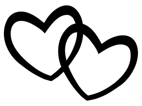 Hearts double heart clipart black and white valentine week 6 White Heart Outline, Heart Clip Art, Hair Clipart, Heart Clipart, Heart Clip, Valentine's Week, Heart Outline, Black And White Heart, Valentine Clipart