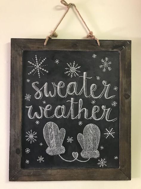 Winter Dry Erase Board Art, Chalkboard Art Winter, Christmas Chalkboard Art Ideas, Christmas Chalkboard Ideas, Winter Chalkboard Ideas, Chalkboard Art Ideas, Christmas Chalkboard Art, Megan Smith, Chalkboard Projects