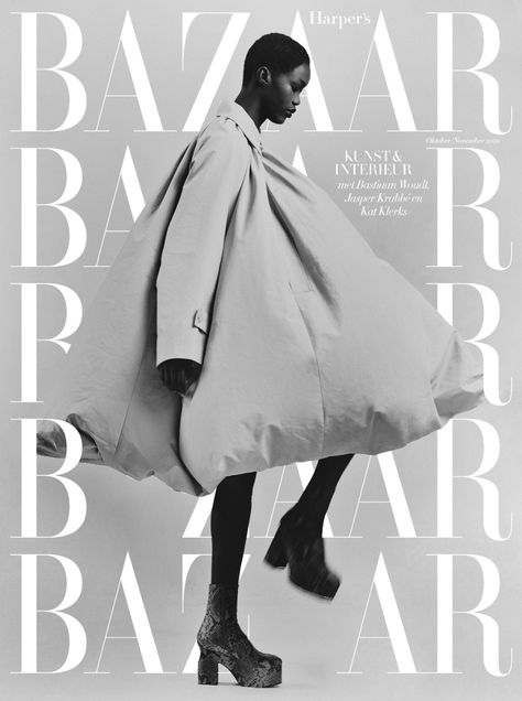 Vogue Editorial Photography, Typography Background, Harpers Bazaar Covers, Harpers Bazar, Instagram Feed Layout, Vogue Magazine Covers, Fashion Banner, Linda Evangelista, Harper’s Bazaar