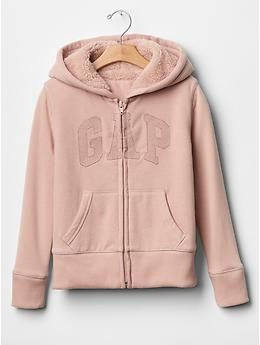 Metallic logo zip hoodie | Gap 45 Pink Hoodie Outfit, Hoodie Gap, Lavender Mist, Arch Logo, Gap Logo, Vintage Soft, Gap Fit, Trendy Fashion Outfits, Gap Jacket