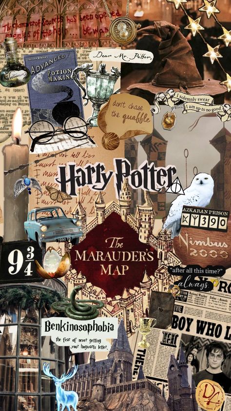 Journal Scrapbook Aesthetic, Hogwarts Griffindor, Harry Potter Iphone Wallpaper, Harry Potter Wallpaper Backgrounds, Scrapbook Aesthetic, Harry Potter Wallpaper Phone, Harry Potter Phone, Helloween Wallpaper, Stile Harry Potter