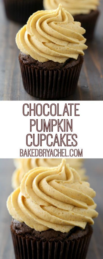 Bakery Items That Sell, Chocolate Pumpkin Cupcakes, Fruit Sherbet, Pumpkin Buttercream Frosting, October Recipes, Dessert For Fall, Pumpkin Buttercream, Fun Dessert, Pumpkin Cake Recipes