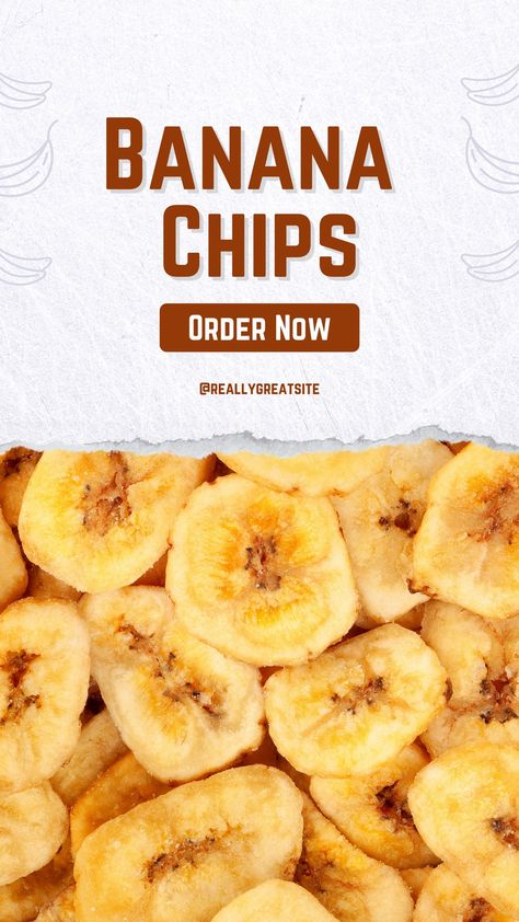 White Modern Snack Banana Chips Instagram story. #modern #snack #banana #chips #instagram #story #banner #poster Banana Chips Logo, Banana Logo, Recipe With Chocolate Chips, Story Banner, Black Color Hairstyles, Chip Packaging, Fruit Chip, Color Hairstyles, Eating Bananas