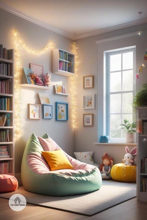 Are you looking for ways to encourage your kids to read more? A cozy reading nook in their room could be the solution! Join me as I share essential tips on finding the right spot, selecting comfy seating, and adding fun decor that inspires a love for reading. Together, we can create a magical corner that your kids will adore and want to spend hours in! #KidsReadingNook #HomeDecor #CozySpaces #LiteracyMatters #CreativeKids Girls Bedroom Reading Corner, Reading Nook Girls Bedroom, Child Reading Nook, Reading Nook In Bedroom Kids, Kids Nook Ideas, Quiet Corner Home Kids, Kids Cozy Corner Ideas, Boys Reading Nook, Reading Corner For Kids