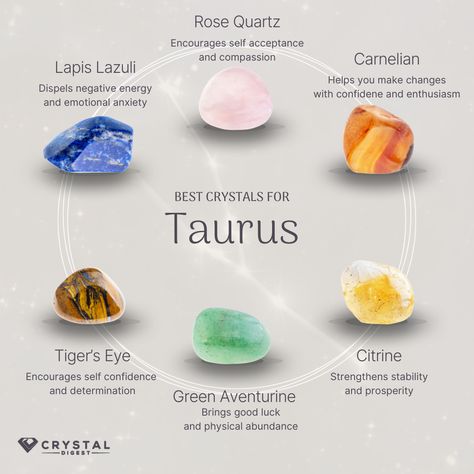 🌟 Calling all Taurus signs! 🐂💎 Unveil the perfect gemstones that align with your unique energy. Discover the top crystals that resonate with your zodiac sign, enhancing your strength, stability, and sensuality. From luxurious Emeralds to grounding Red Jasper, these gemstones are your celestial companions. Embrace your Taurus nature and amplify your cosmic connection. ✨ #TaurusZodiac #CrystalHealing #Astrology #ZodiacCrystals Taurus Stones And Crystals, Taurus Stones Crystals, Crystals For Taurus Zodiac, Taurus Gemstones, Crystal For Taurus, Taurus Colors, Taurus Stones, Crystals For Taurus, Taurus Crystals