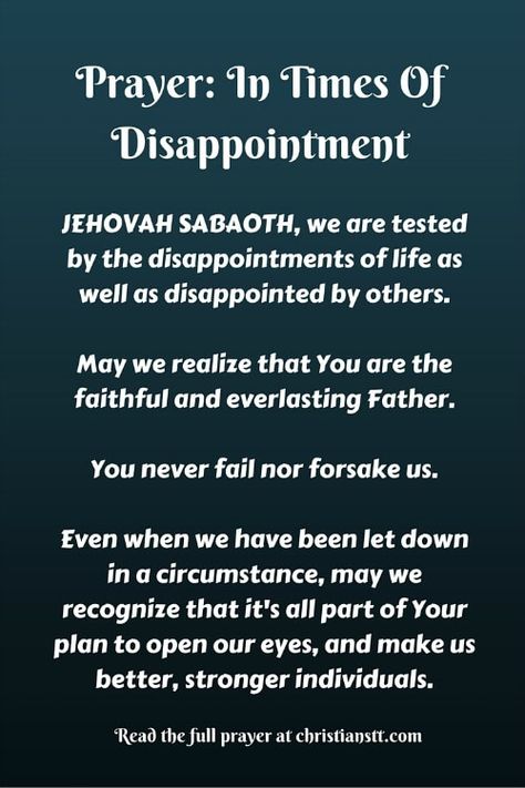 Prayer- In Times Of Disappointment Prayer Quotes For Strength, Strength Prayer, Quotes For Strength, Prayers Quotes, Financial Prayers, Prayer Inspiration, Warfare Prayers, Life Sayings, Prayer Changes Things