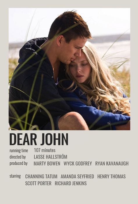 Dear John Movie, Romance Movie Poster, Romcom Movies, Richard Jenkins, Minimalistic Poster, Henry Thomas, Movies To Watch Teenagers, On Leave, Film Journal