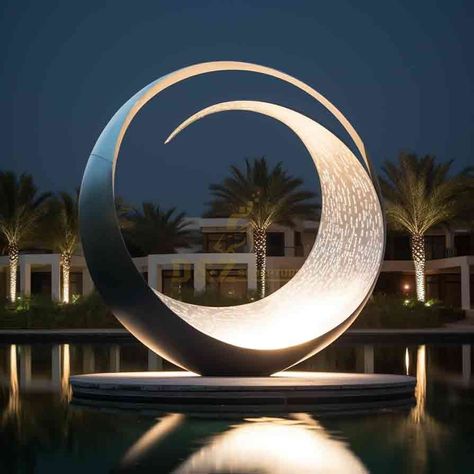 metal circle sculpture,circle sculpture,moon light sculpture,light sculpture,abstract sculpture,modern sculpture,metal art sculpture,moon sculpture Crescent Moon Sculpture, Modern Metal Sculpture, Port Damali, Circle Sculpture, Moon Arch, Moon Sculpture, Monument Signage, Lighting Sculpture, Star Mirror