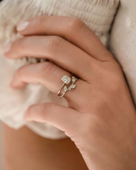 Melanie Casey • Fine Jewelry on Instagram: “Looking for a unique wedding band? The By the Bushel Ring has a lovely leaf motif created by marquise cut and round brilliant cut diamonds…” Alternative Wedding Bands, Melanie Casey, Unconventional Wedding, Future Engagement Rings, Cushion Cut Diamond, Leaf Motif, Dream Engagement, Dream Engagement Rings, Unique Wedding Bands