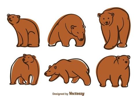 Sigma Poster, Grizzly Bear Drawing, Bear Character Design, Hungry Bear, Bear Vector, Bear Drawing, Bear Character, Cute Bear Drawings, Bear Illustration