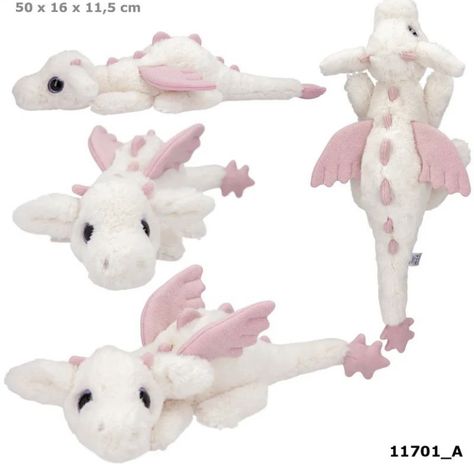 Plush Oc, Dragon Teddy, Fluffy Dragon, Winter Dragon, Mini Plushies, Dragon Plushie, Plush Dragon, Pink Clothes, I Wan