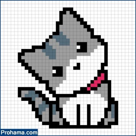 Cat | Perler beads patterns Perler Bead Cat Pattern, Perler Bead Patterns Ideas, Cat Pixel Pattern, Cat Perler Bead Patterns, Cat Perler Beads, Mesh Projects, Melty Bead Patterns, Perler Ideas, Pearl Beads Pattern