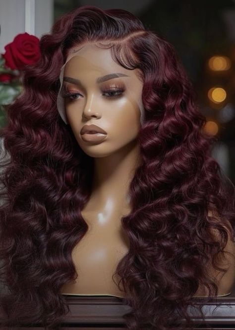 18inch Hair Extensions, Side Part Wig Install, Blk Hairstyles, Frontal Wig Hairstyles, Long Hair Wigs, Quick Weave Hairstyles, Dyed Hair Inspiration, Quick Braided Hairstyles, Protective Hairstyles Braids