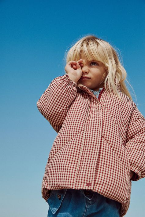 Kids Inspo, Family Shoot, Baby Fits, Kids Photoshoot, Future Mom, Zara Kids, Girl Coat, Gingham Print, 가을 패션