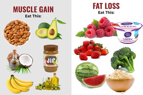 You need choose your food wisely if you want to gain muscle or want to lose your fat. Prep Snacks, Fitness Foods, Belly Fat Foods, Food To Gain Muscle, Tanya Burr, Brooks Koepka, Phil Mickelson, Fat Loss Foods, Belly Fat Diet