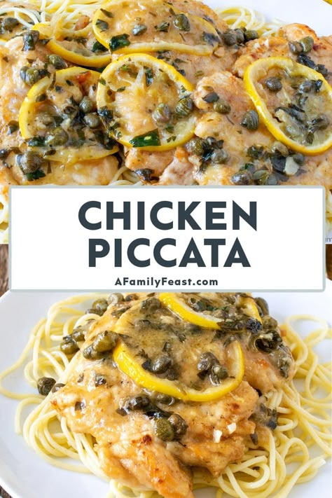 Food Network Chicken Piccata, Chicken Piccata And Pasta, Chicken Pacata And Pasta, Make Ahead Chicken Piccata For A Crowd, Chicken Pancetta Recipes, Chicken Pacata, Healthy Chicken Piccata, Chicken Piccata Easy, Family Feast Recipes