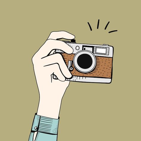 Vector of vintage camera Free Vector | Free Vector #Freepik #freevector #camera-drawing #camera-doodle #vintage-camera #camera-cartoon Movie Camera Illustration, Flash Icon, Vintage Movie Camera, Camera Illustration, Camera Logo, Movie Camera, Vintage Movie, Vintage Camera, Flash