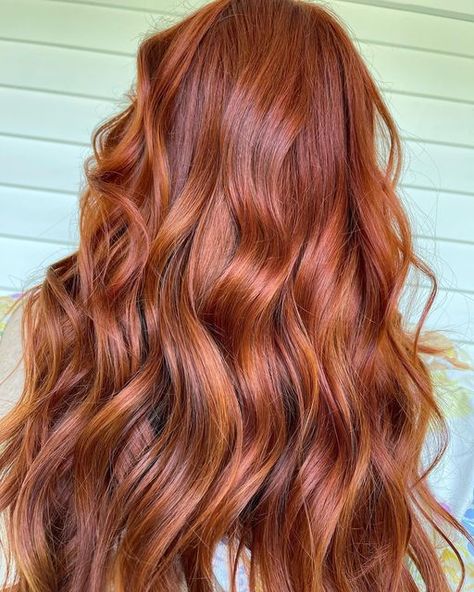 Copper Golden Hair, Copper Hair Pink Highlights, Fall Copper Hair, Autumn Hair Colors, Blonde Copper, Cowboy Copper Hair, Cowboy Copper, Autumn Hair, Orange Copper