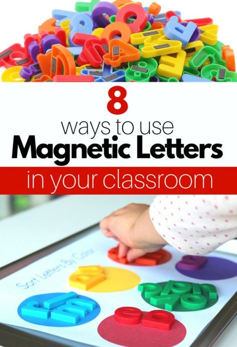 letter magnet activities for preschool Letter Magnets, Magnet Activities, Educational Activities For Preschoolers, Early Literacy Activities, Activities For Preschool, Early Childhood Classrooms, Preschool Literacy, Magnetic Letters, Activities Preschool