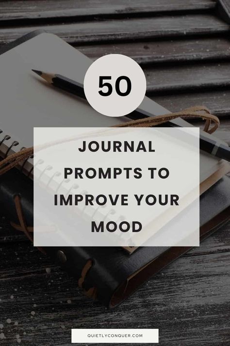 Journal Prompts to Improve Your Mood. Discover how journaling can improve your confidence & wellbeing. Create your own journal habit with the 50 free journal prompts included! #journaltips #journalforhappiness #journalprompts Create Your Own Journal, 50 Journal Prompts, Daily Calm, Gratitude Prompts, Low Mood, Stuck Inside, Writing Prompt, Improve Mood, Describe Yourself