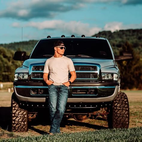 16th birthday or Senior pics Guys Senior Pics With Truck, Man And Truck Photoshoot, Senior Picture Filters, Senior Guy Poses With Truck, Poses With Truck Men, Country Guy Photoshoot, Senior Photos With Truck Boy, Senior Pics Welding, Guy Truck Photoshoot