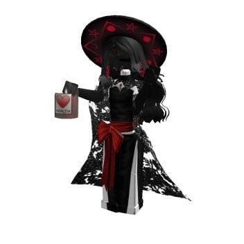 Roblox Witch Outfit Codes, Roblox Witch Outfit, Witch Roblox Avatar, Victorian Roblox Avatar, Fantasia Roblox Outfits, Roblox Vampire Outfits, Korblox Outfits, Vampire Roblox Avatar, Roblox Goth Avatar