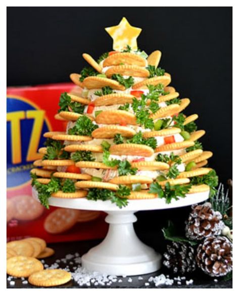 Herb Christmas Tree, Cream Cheese Christmas Tree, Christmas Tree Appetizers, Appetizer Tree, Veggie Cream Cheese, Cream Cheese Appetizer, Cheese Appetizer, Christmas Recipes Appetizers, Decorações Com Comidas