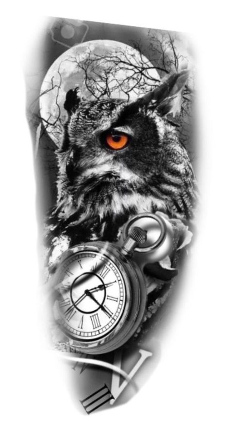 Owl Tattoo Chest, Tato 3d, Realistic Owl Tattoo, Owl Tattoo Sleeve, Owl Tattoo Small, Adler Tattoo, Tato Maori, Tattoo Owl, Owl Tattoo Drawings