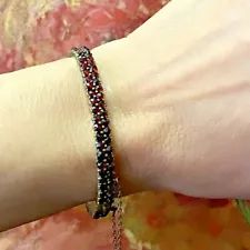 Garnet Bracelet, Vintage Jewellery, Antique Jewelry, Diamond Bracelet, Garnet, The Row, Bracelet