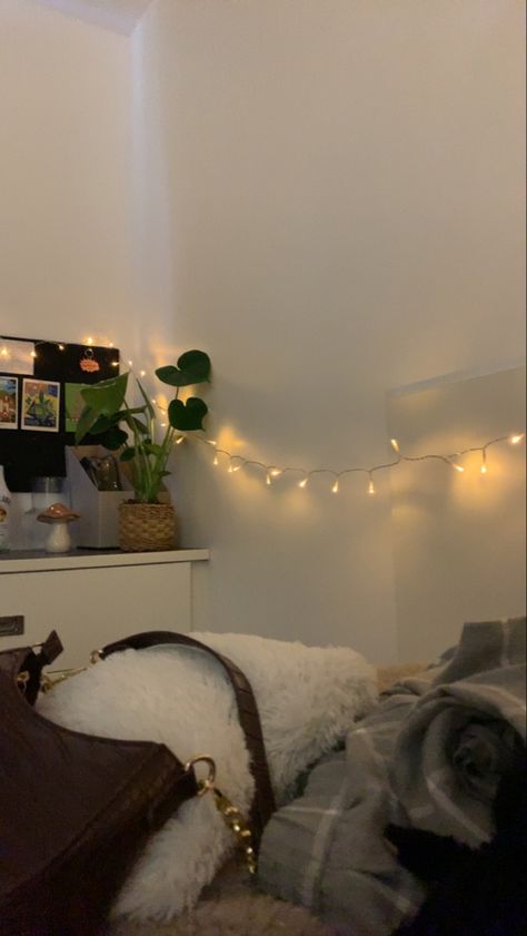 Uni | Uni room | University | College #aesthetic #tiktok #fashion #bedroom #bed #cute #fairylights #plant #cosy Fashion Bedroom, Uni Room, College Aesthetic, Tiktok Fashion, Aesthetic Tiktok, University College, Bedroom Bed, Colleges And Universities, Dream Room