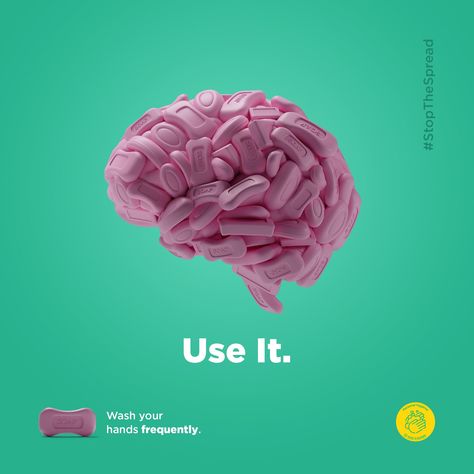 Copywriting Ads, Use Your Brain, Clever Advertising, Ads Creative Advertising Ideas, Awareness Poster, Creative Advertising Design, 광고 디자인, Publicidad Creativa, Graphic Design Ads