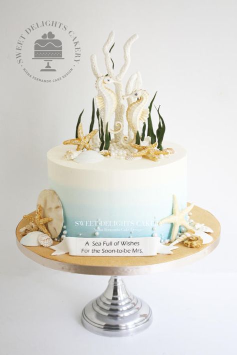 Sea Themed Cake - http://cakesdecor.com/cakes/261252-sea-themed-cake Ocean Birthday Cakes, Marine Cake, Cake Paris, Beach Themed Cakes, Ocean Cakes, Sea Cakes, Horse Cake, Beach Cakes, Themed Bridal Shower