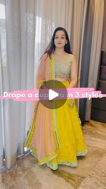 Empower U Image Consultancy on Instagram: "3 Easy Ways to Drape Your Dupatta: Effortless Style, Guaranteed!✨❤️
SAVE FOR LATER 
Last one is my favourite 🫶😍

#DupattaDraping #StyleInspiration #FashionTips #EffortlessStyle #IndianFashion #TraditionalChic" Short Dupatta Draping Styles Lehenga Choli, How To Drape A Lehenga Dupatta, Silk Duppata Draping Style On Lehanga, Duppatta Drape On Chaniya Choli, Duppata Draping On Suit, Odhni Draping Styles On Lehenga, How To Style Dupatta, Duptta Wraping On Lehnga, Organza Dupatta Draping Styles