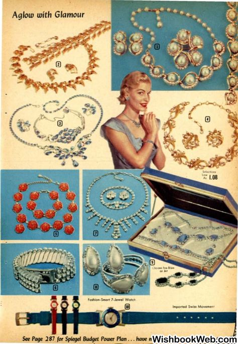 1955 Spiegel Christmas Catalog 50s Accessories, Jewelry Poster, Jewelry Campaign, Jewelry Advertising, 50s Jewelry, Jewellery Advertising, 1950s Jewelry, Coro Jewelry, Jewelry Catalog