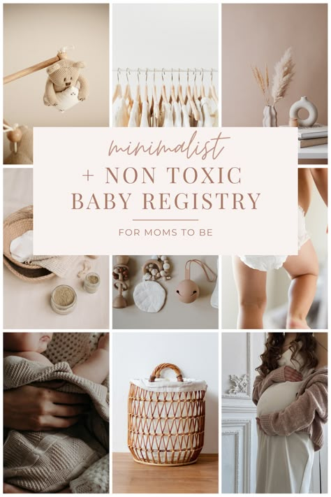 Crunchy Baby Registry, Crunchy Mom Baby Registry, Minimal Baby Registry, Non Toxic Baby Registry, Baby List Needs, Nontoxic Baby Registry, All Natural Baby Products, Minimalist Baby Registry Checklist, Woven Bassinet