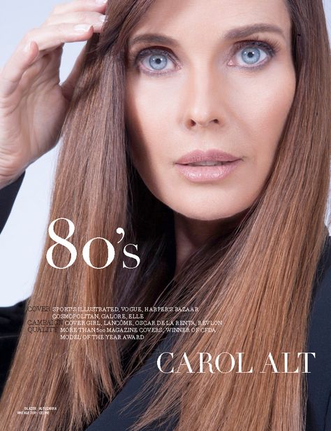 Carol Alt - Portfolio — The Model CoOp Carol Alt, Harpers Bazaar, The Model, Revlon, Cosmopolitan, Coop, Magazine Cover, Portfolio, Vogue